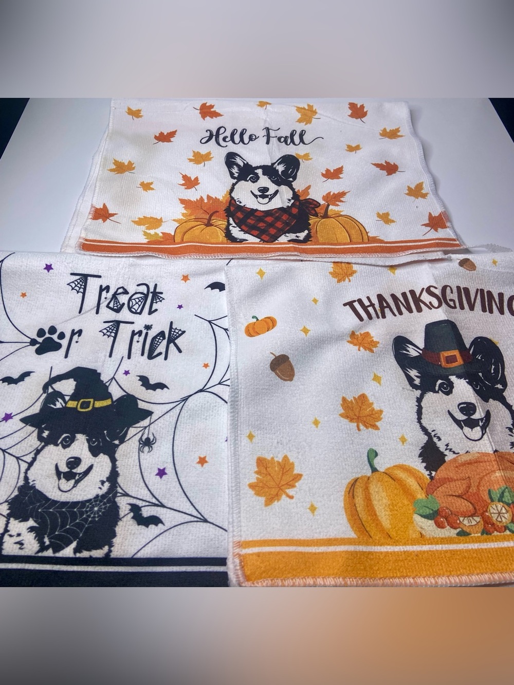 11 Pcs Seasonal Dog Kitchen Towels 14x21